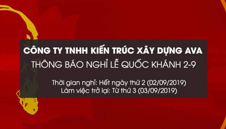 THÔNG BÁO NGHỈ LỄ QUỐC KHÁNH 2-9