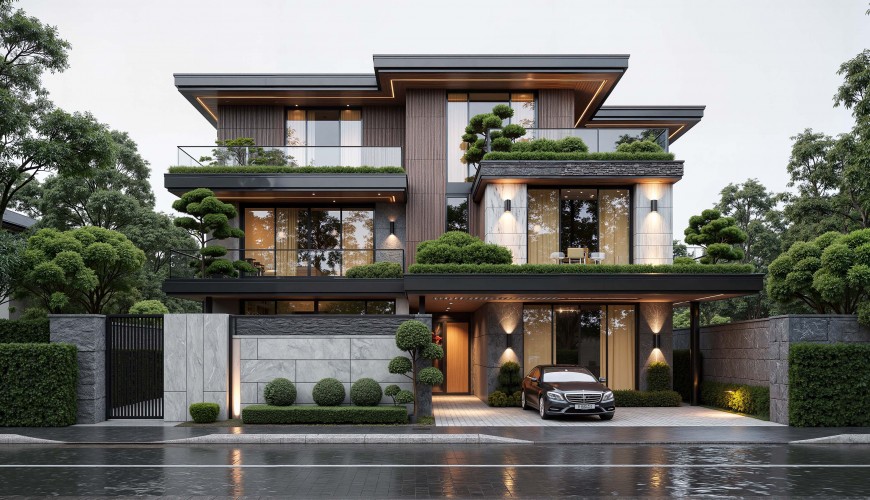 Top 5 Mẫu Thiết Kế Biệt Thự Hiện Đại 3 Tầng 2025 – Đỉnh Cao Sang Trọng Và Tinh Tế Trong Kiến Trúc