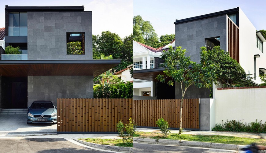 Biệt thự hiện đại 3 tầng lộng gió và thoáng sáng nhờ thiết kế kín mặt trước, hở mặt sau