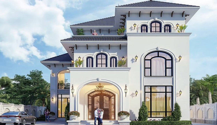 Biệt thự tân cổ điển 3 tầng mái Thái đẹp ấn tượng tại Đồng Nai
