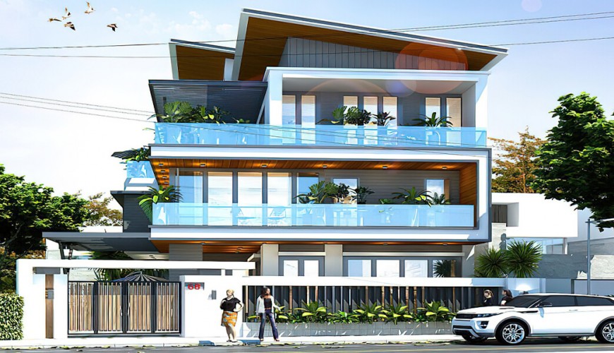Mẫu biệt thự hiện đại 3 tầng giúp tối đa hóa tầm nhìn tại Bắc Ninh