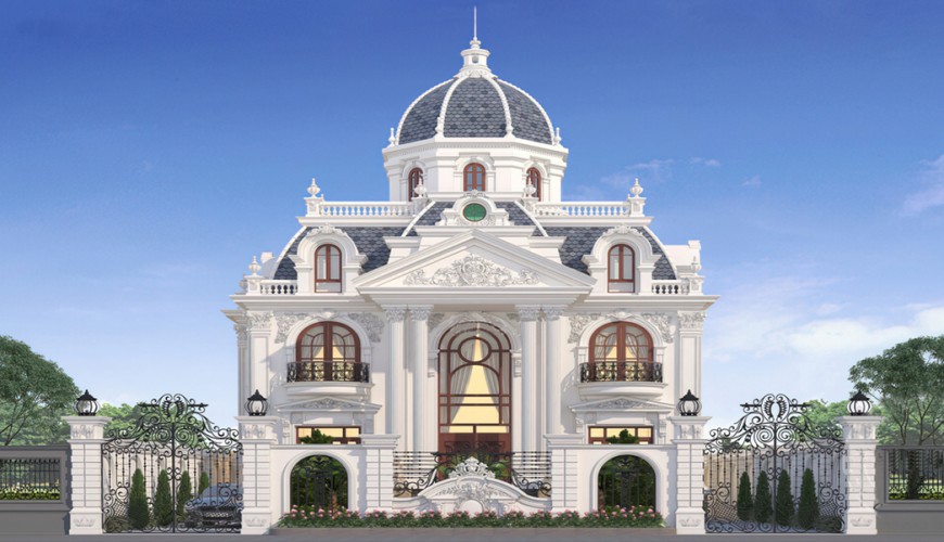 Mẫu thiết kế biệt thự cổ điển 3 tầng châu Âu đầy sang trọng và đẳng cấp