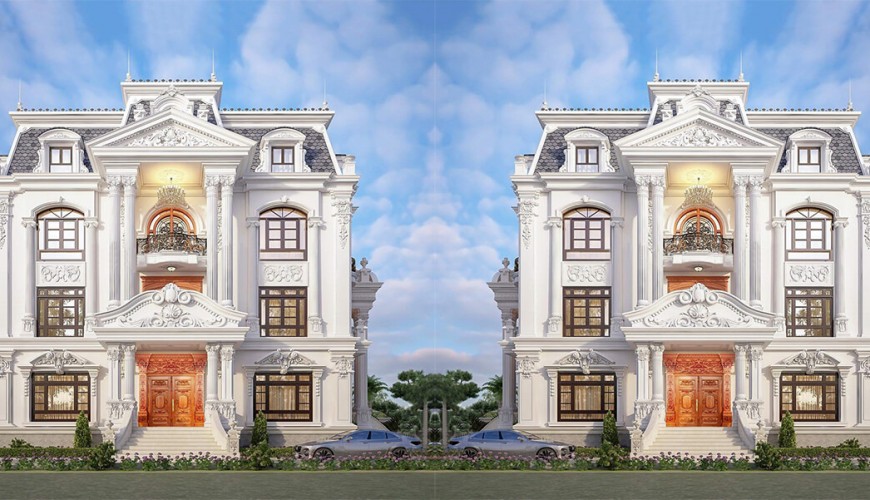 Mẫu thiết kế biệt thự tân cổ điển 4 tầng kiểu Pháp tại Vũng Tàu