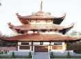 Mẫu thiết kế chùa đẹp 3 tầng theo phong cách Nhật tại Bình Phước