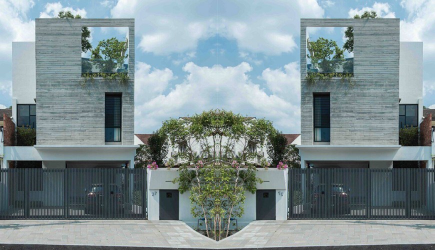 Nhà phố 3 tầng sau khi cải tạo có cả một vườn cây xanh mát trên sân thượng