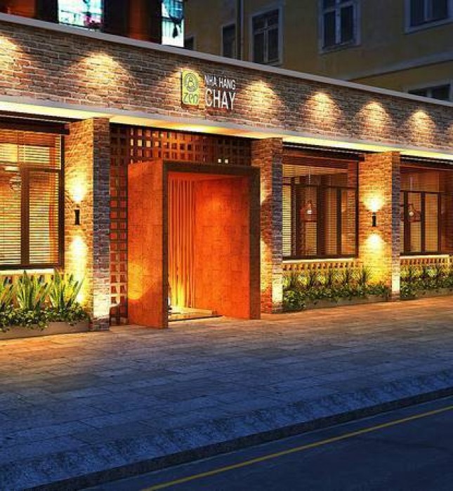 Thiết kế kiến trúc Nhà Hàng Chay - Cafe (Âu Cơ - Tân Bình)