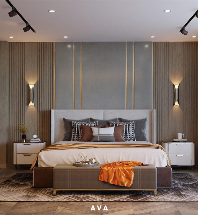 Thiết Kế Nội Thất Phòng Ngủ Master Phong Cách Modern Luxury