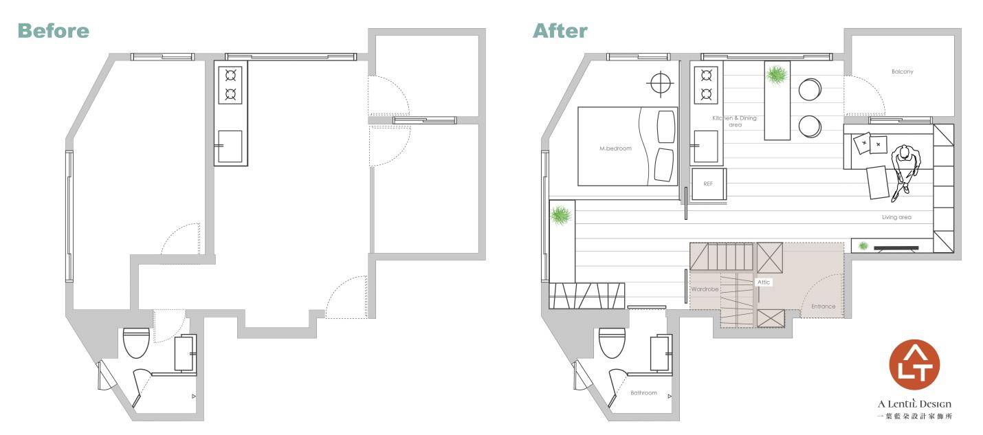 Căn hộ 33 m2 như rộng gấp đôi sau cải tạo