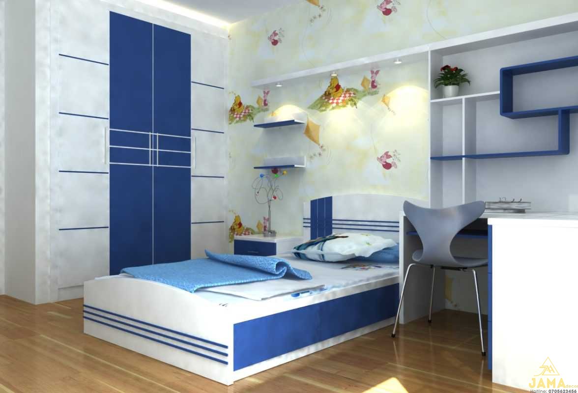 4 mẫu thiết kế nội thất phòng ngủ bé trai