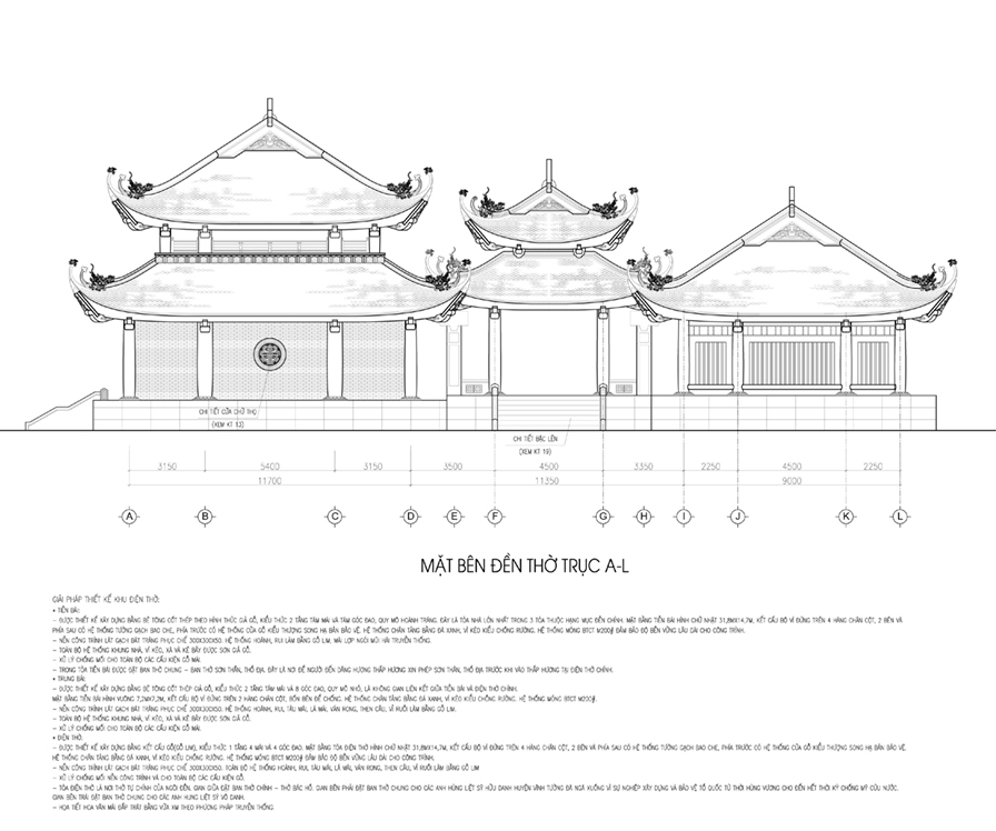 Bản vẻ thiết kế chùa