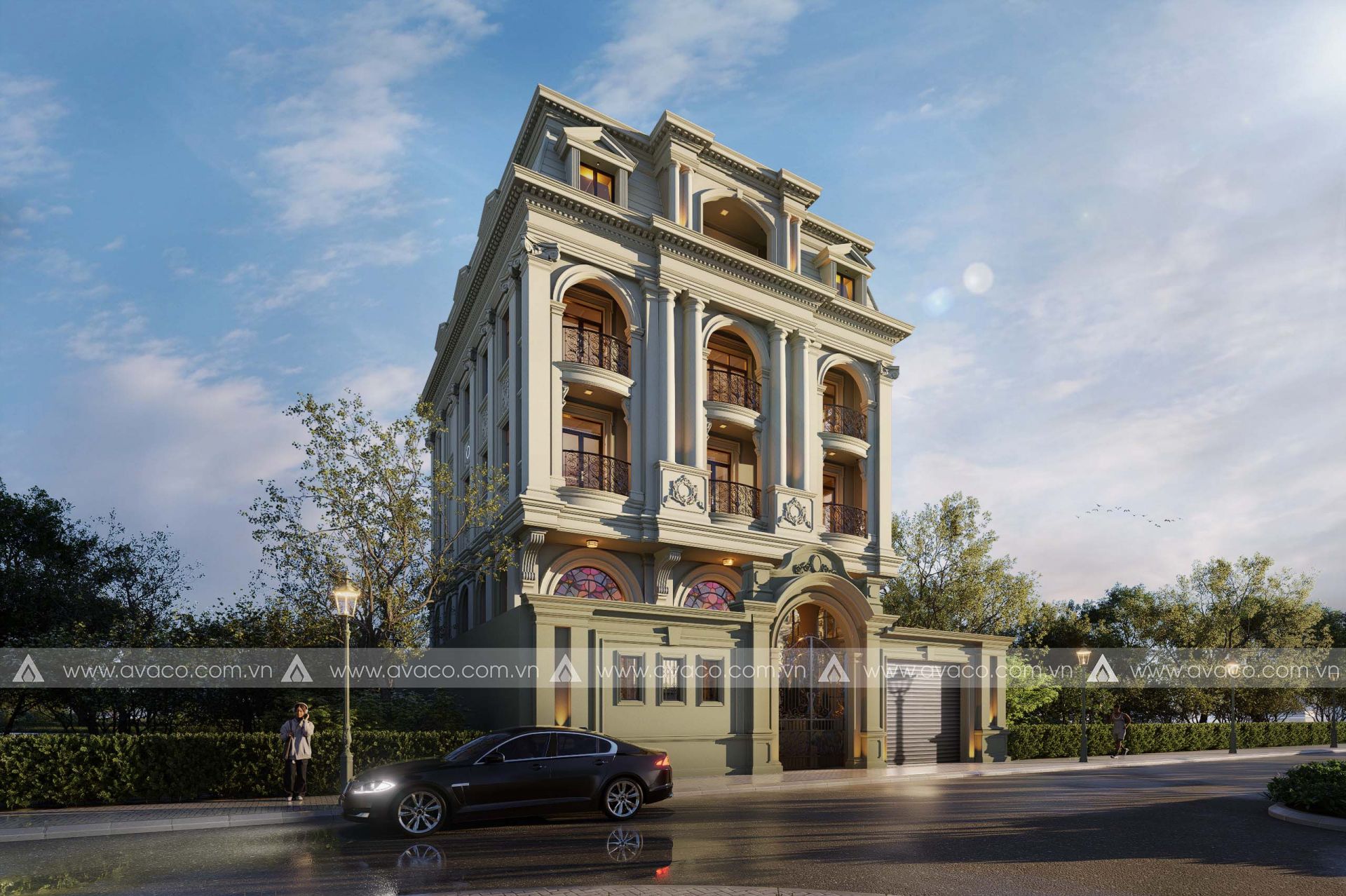 biet-thu-co-dien-3-tang-mai-mansard
