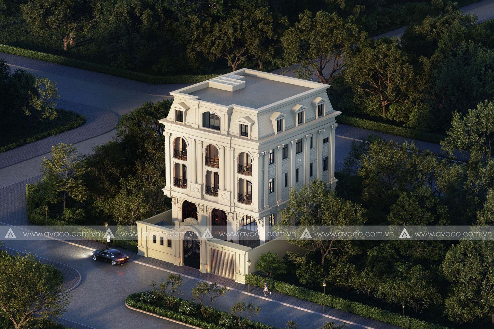 biet-thu-co-dien-3-tang-mai-mansard
