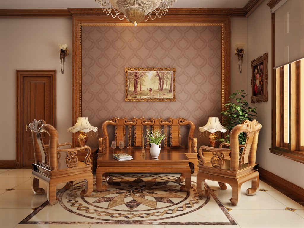 Cách chọn nội thất phòng khách với đồ gỗ hợp phong thủy