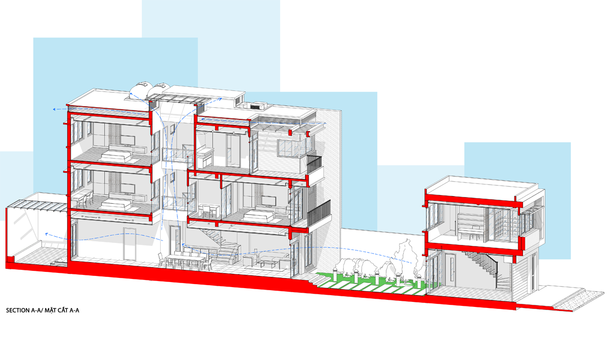 Nhà ống sâu 36m ngập tràn ánh sáng