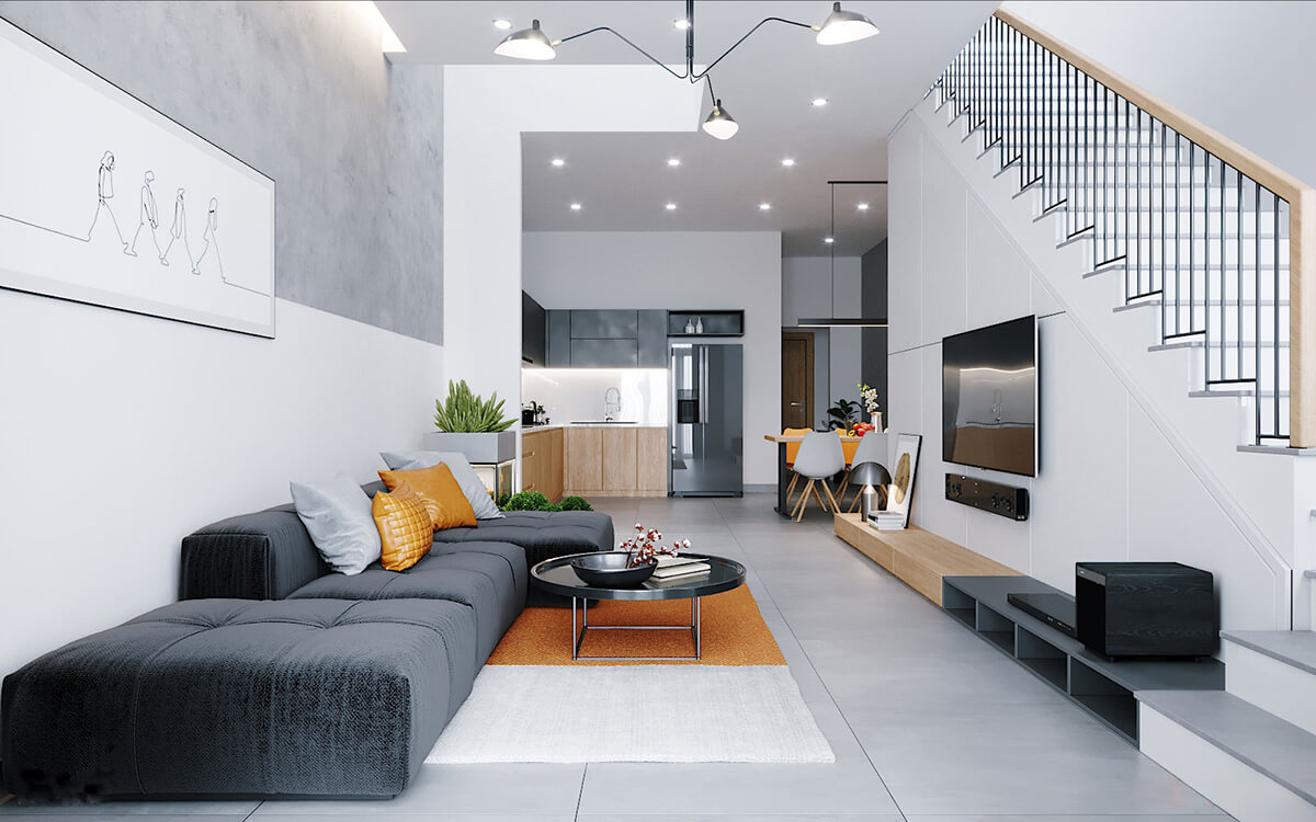 Hãy cùng nhau khám phá không gian phòng khách hiện đại, sành điệu và đầy tiện nghi với nội thất phòng khách đặc biệt. Chất liệu và gam màu được lựa chọn cẩn thận, hài hòa với kiến trúc và tạo ra một không gian sang trọng và ấm cúng.