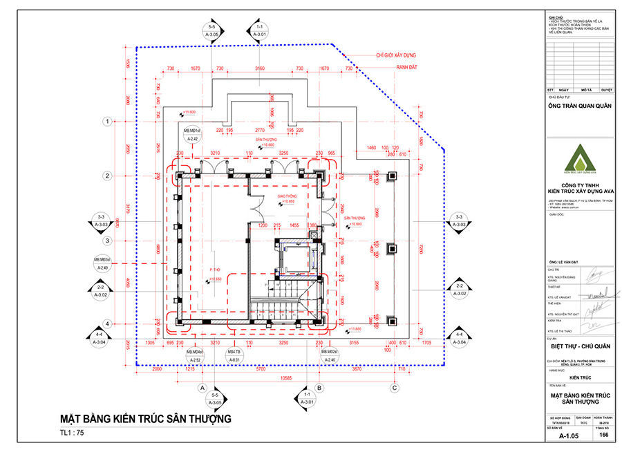 Thiết kế kiến trúc Biệt thự chú Quân (Quận 2)