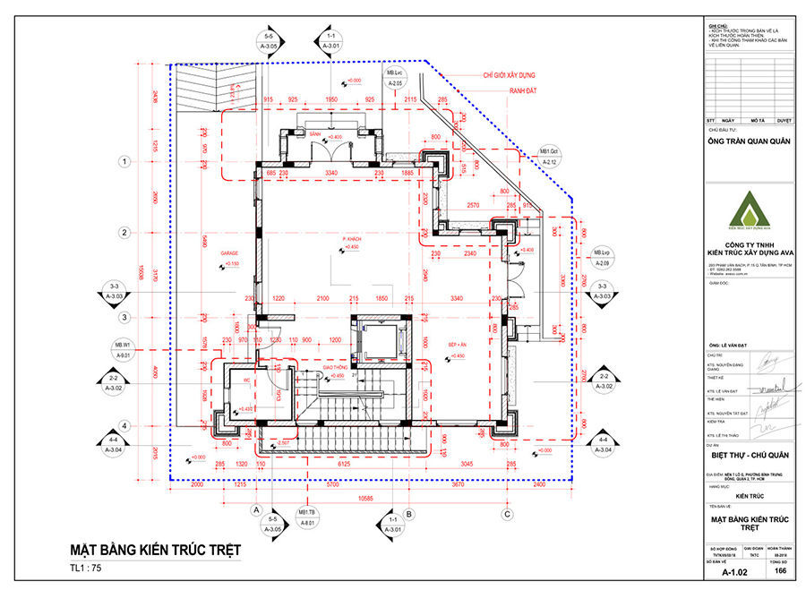 Thiết kế kiến trúc Biệt thự chú Quân (Quận 2)