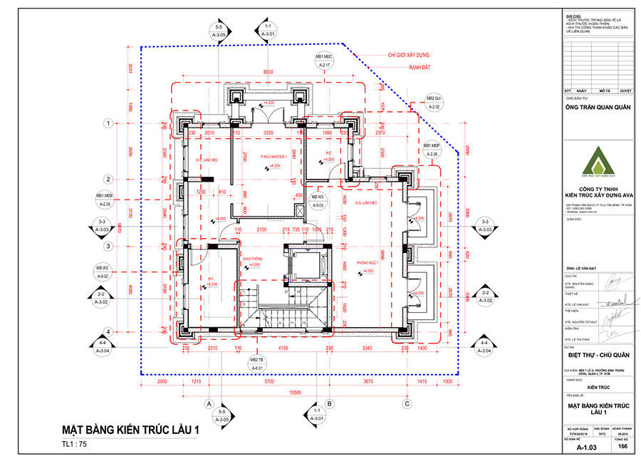 Thiết kế kiến trúc Biệt thự chú Quân (Quận 2)