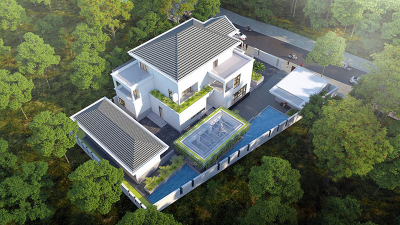 Thiết kế kiến trúc Biệt thự cô Hạnh (Quận 9)