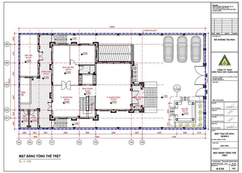 Thiết kế kiến trúc Biệt thự nhà cô Hoa