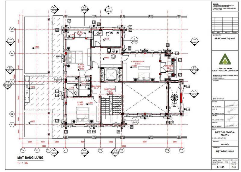 Thiết kế kiến trúc Biệt thự nhà cô Hoa