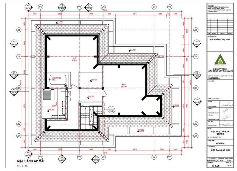Thiết kế kiến trúc Biệt thự nhà cô Hoa