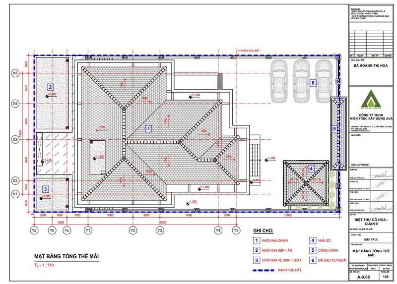 Thiết kế kiến trúc Biệt thự nhà cô Hoa