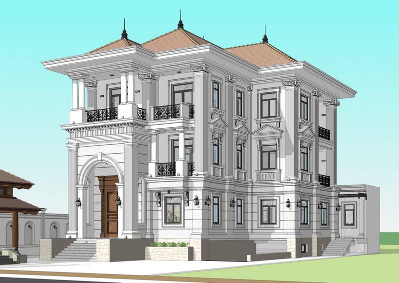 Thiết kế kiến trúc Biệt thự nhà cô Hoa