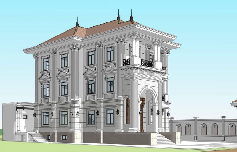 Thiết kế kiến trúc Biệt thự nhà cô Hoa