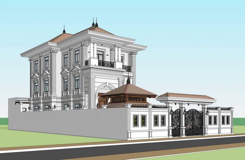 Thiết kế kiến trúc Biệt thự nhà cô Hoa