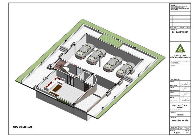 Thiết kế kiến trúc Biệt thự nhà cô Hoa