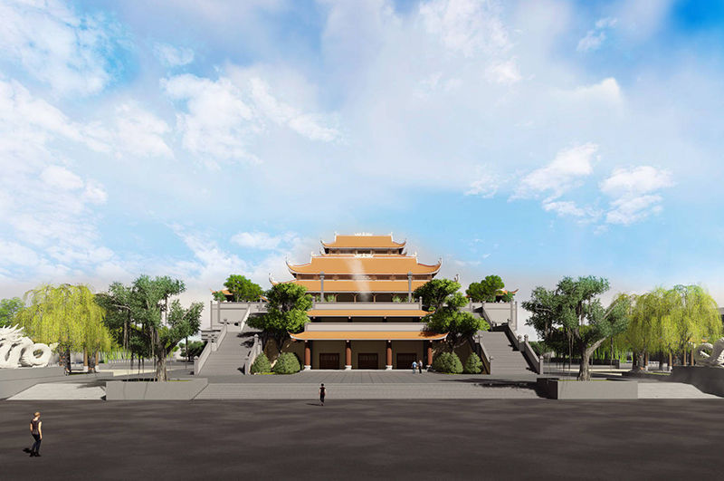 Thiết kế kiến trúc, kết cấu Chánh Điện Trung Tâm Phật Giáo Việt Nam (Quận 10)