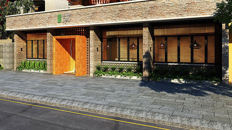 Thiết kế kiến trúc Nhà Hàng Chay - Cafe (Âu Cơ - Tân Bình)