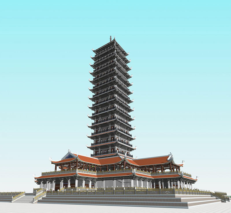 Thiết kế kiến trúc tháp Bồ Tát Thích Quảng Đức