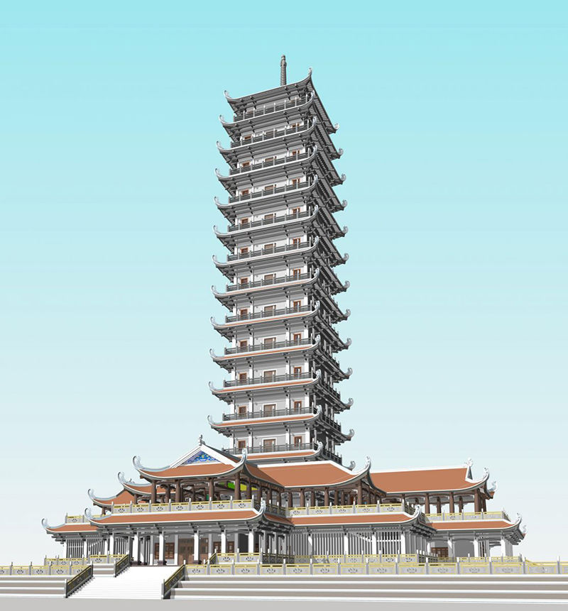 Thiết kế kiến trúc tháp Bồ Tát Thích Quảng Đức