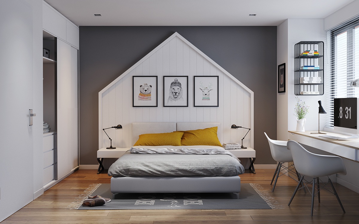 Trang trí phòng ngủ bằng ảnh treo trên đầu giường